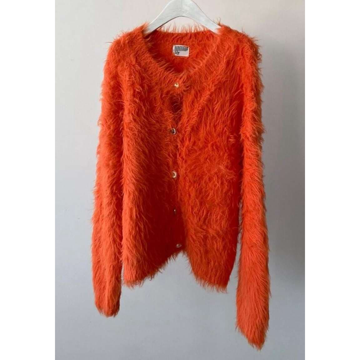 ストリートファッション もこもこファーカーディガン