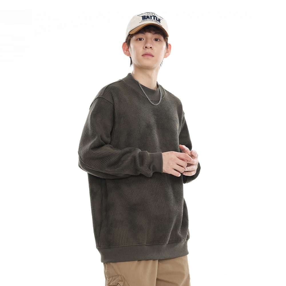 ストリートファッション オーバーサイズリブニットセーター