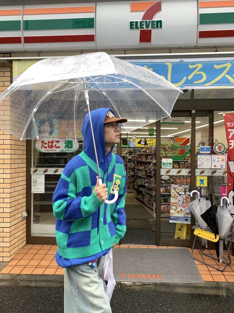 ストリートファッション チェック柄オーバーサイズカーディガン