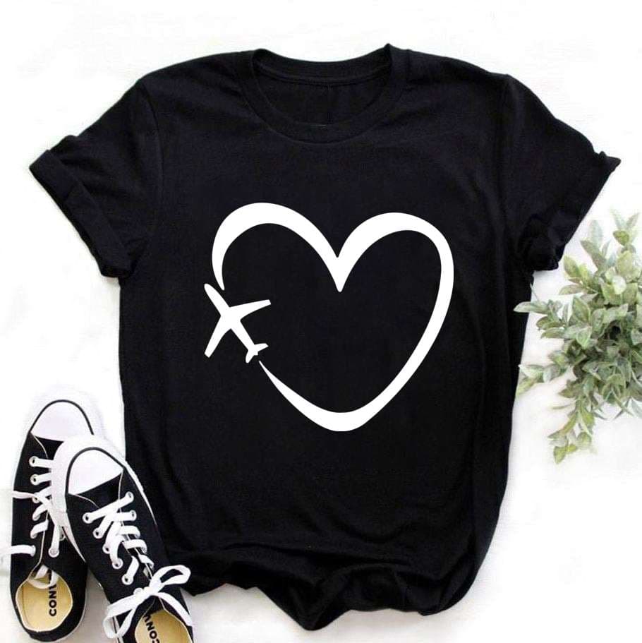 ストリートファッション シンプルプリント半袖Tシャツ