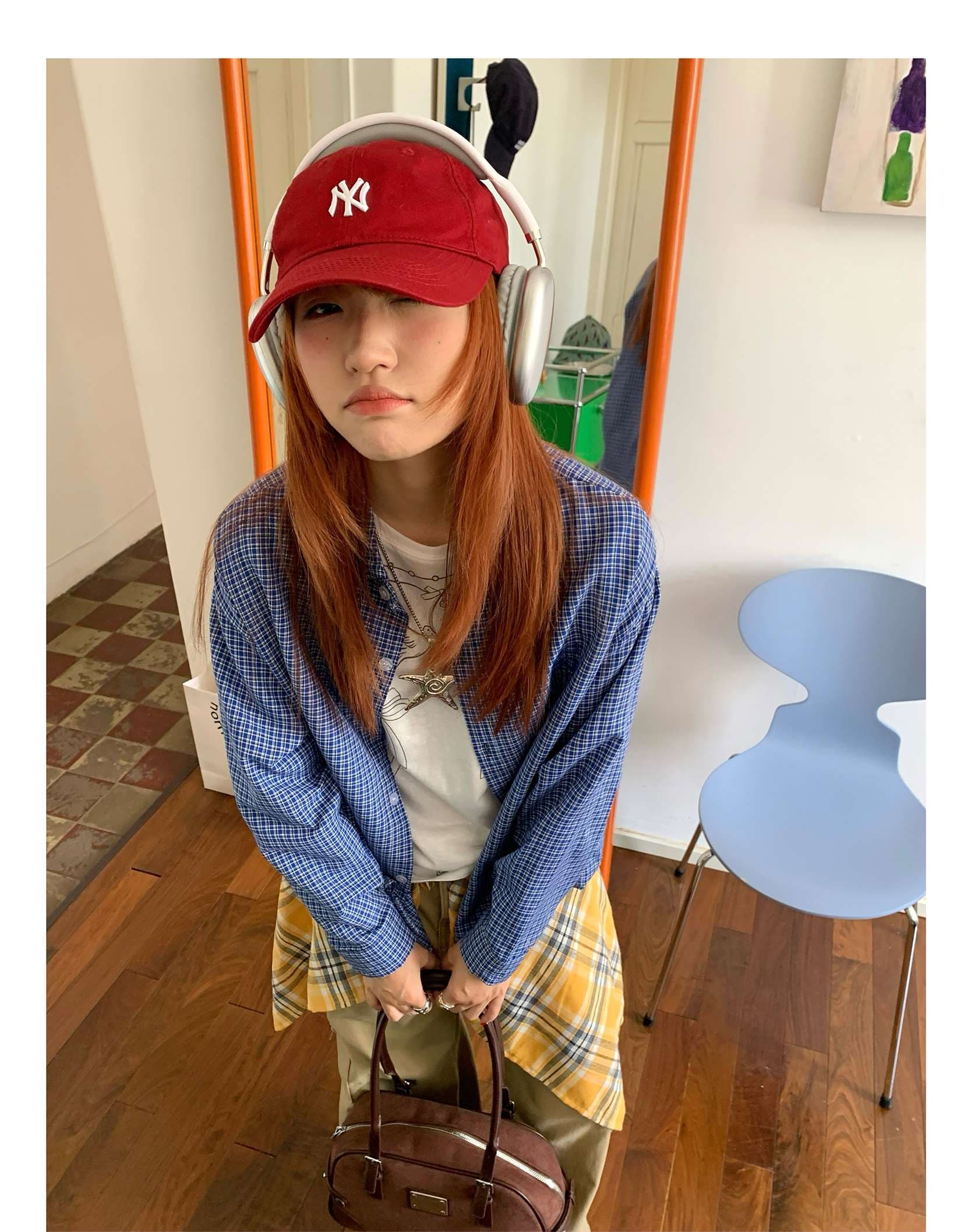 ストリートファッション オーバーサイズチェック柄シャツ