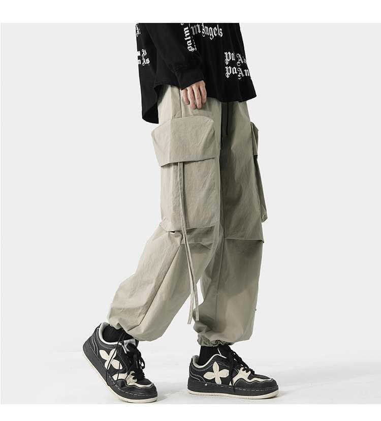 ストリートファッション オーバーサイズ マルチポケット カーゴパンツ