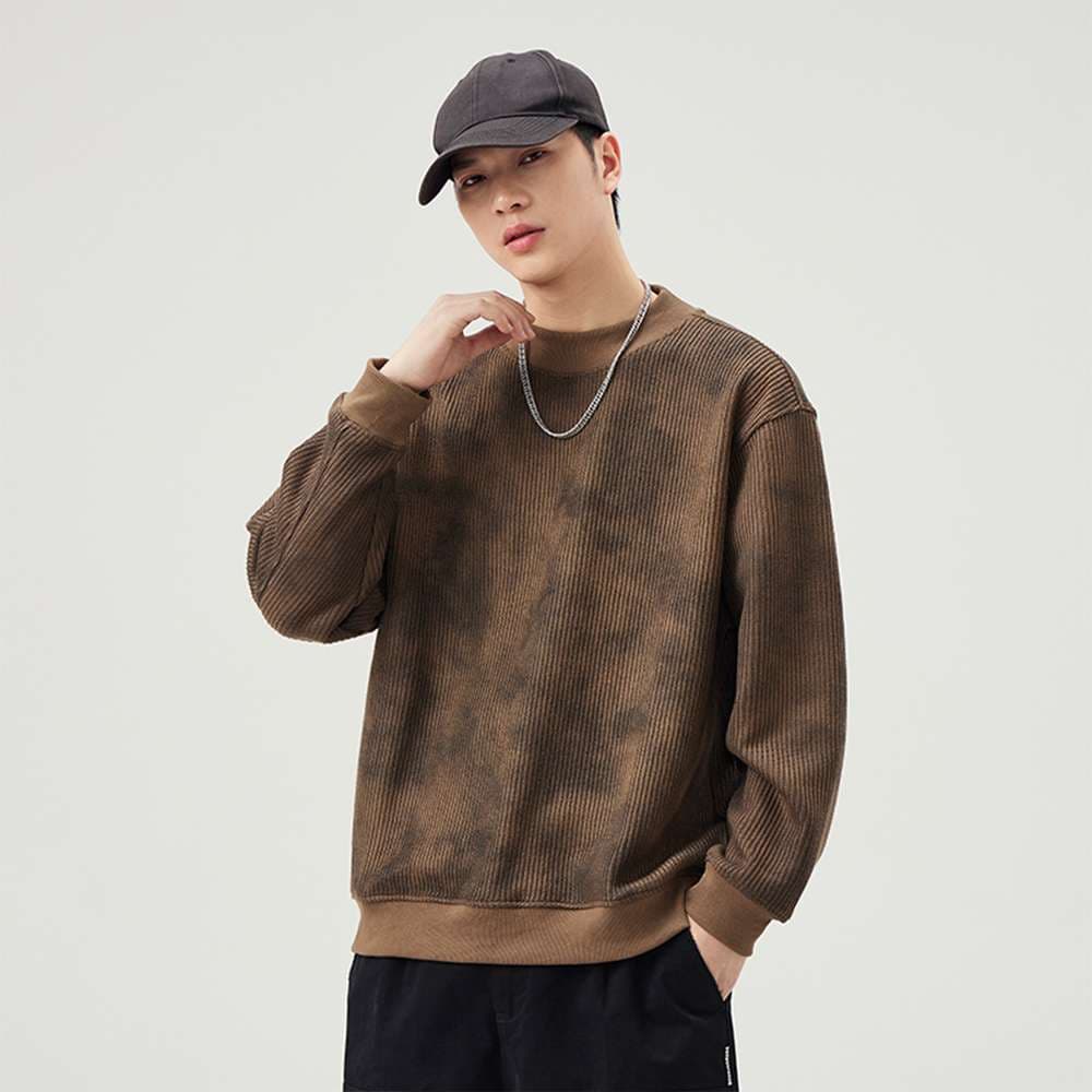 ストリートファッション オーバーサイズリブニットセーター