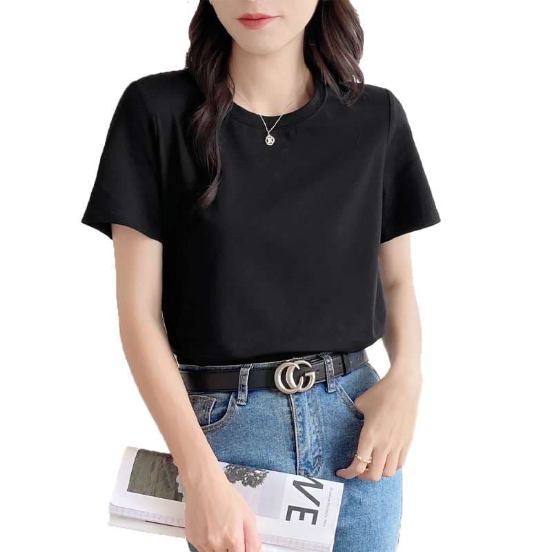 ストリートファッション シンプルベーシックTシャツ