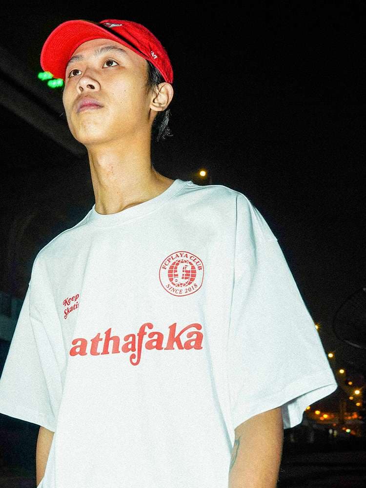 ストリートファッション ストリートロゴプリントTシャツ