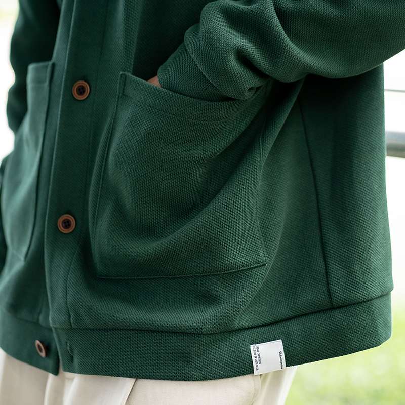 ストリートファッション ゆったりシルエットの学生風カーディガン