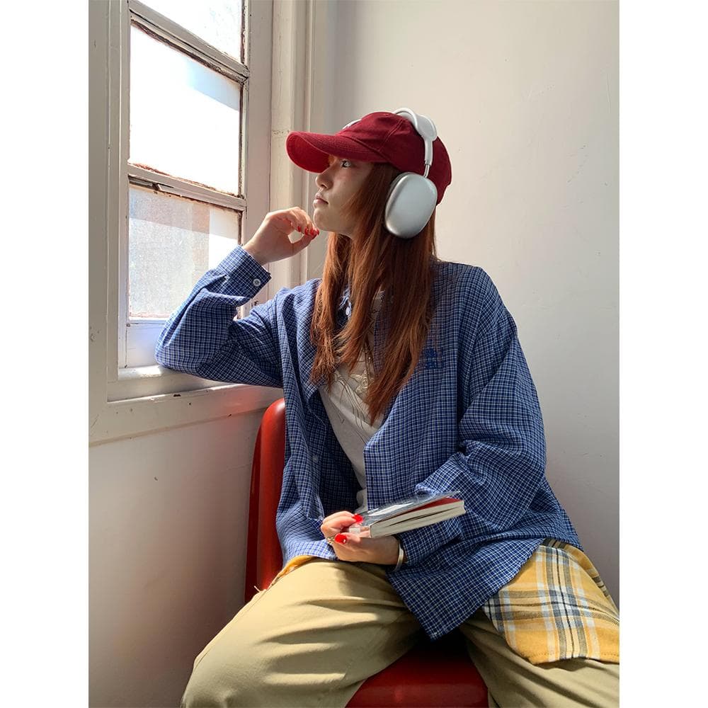 ストリートファッション オーバーサイズチェック柄シャツ