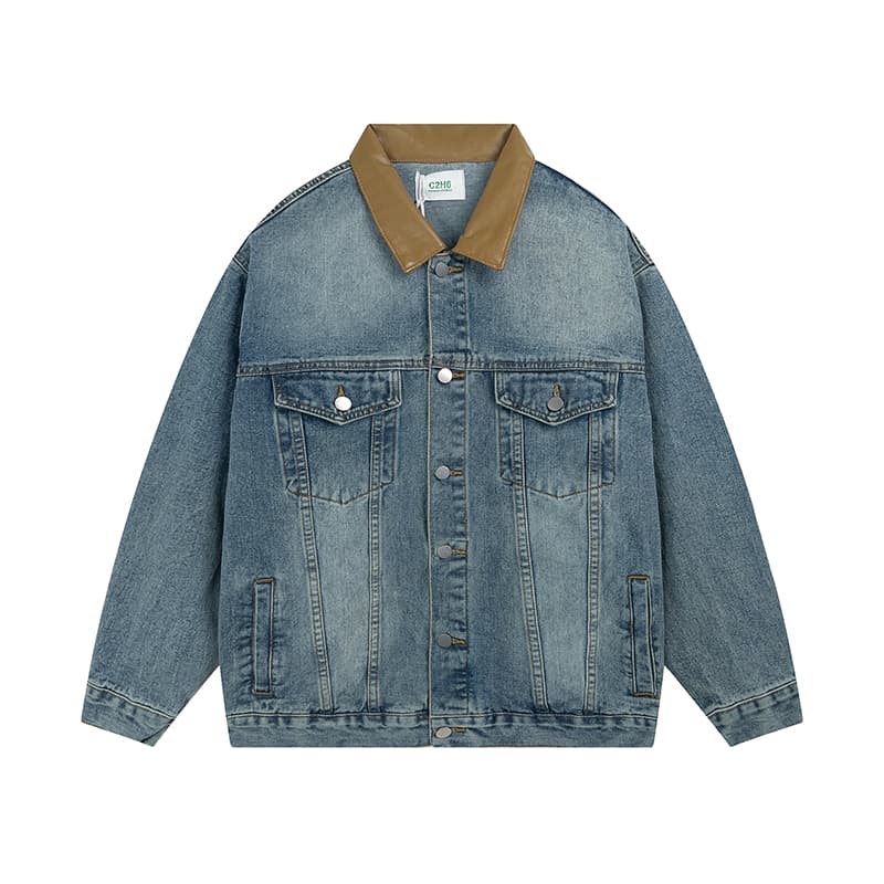 ストリートファッション オーバーサイズゆったり着回し万能デニムジャケット