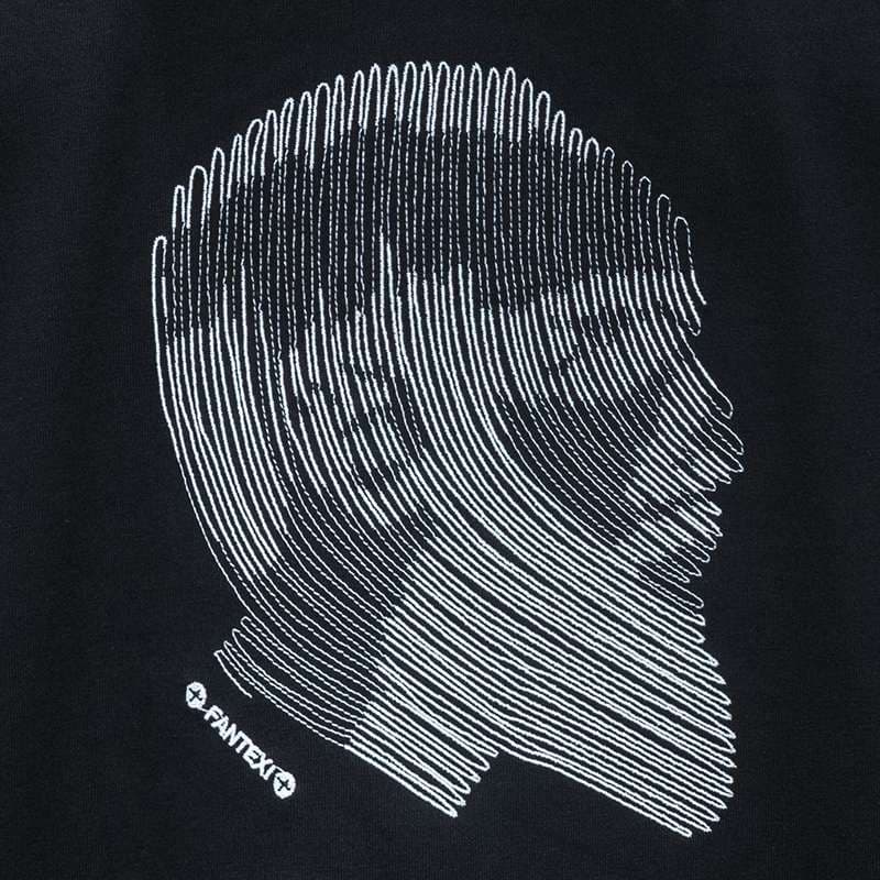 ストリートファッション モダンアート風シルエットプリント半袖Tシャツ