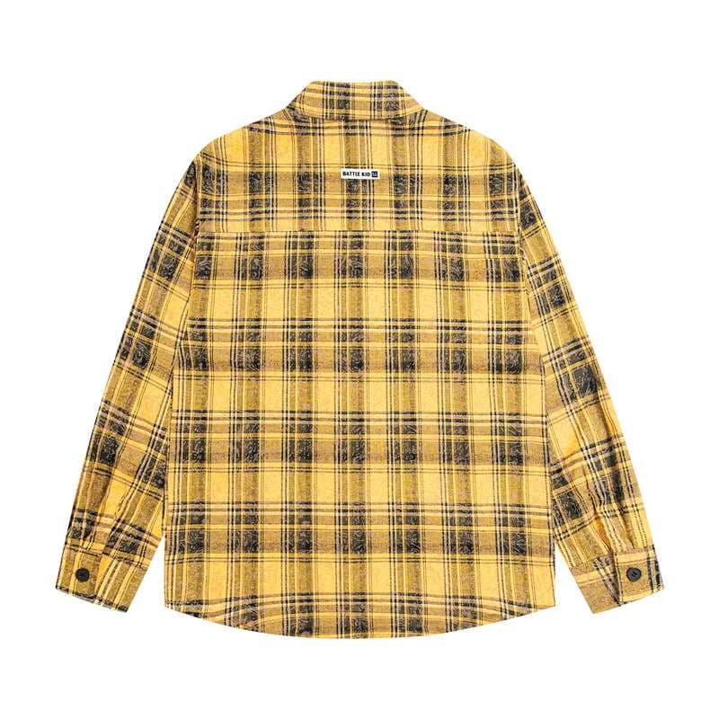 ストリートファッション バトルキッドメイク ストリート系チェックシャツ