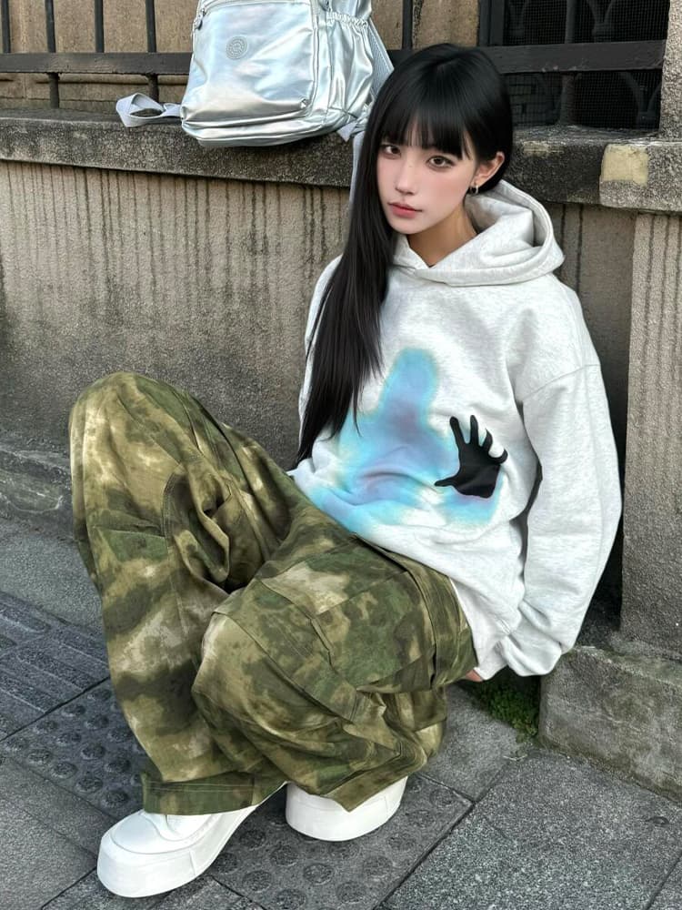 ストリートファッション ストリートファッション 幻影の手形パーカー