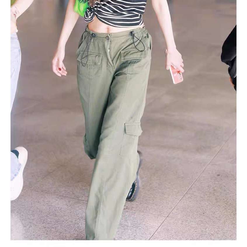 ストリートファッション ルーズシルエットカーゴパンツ