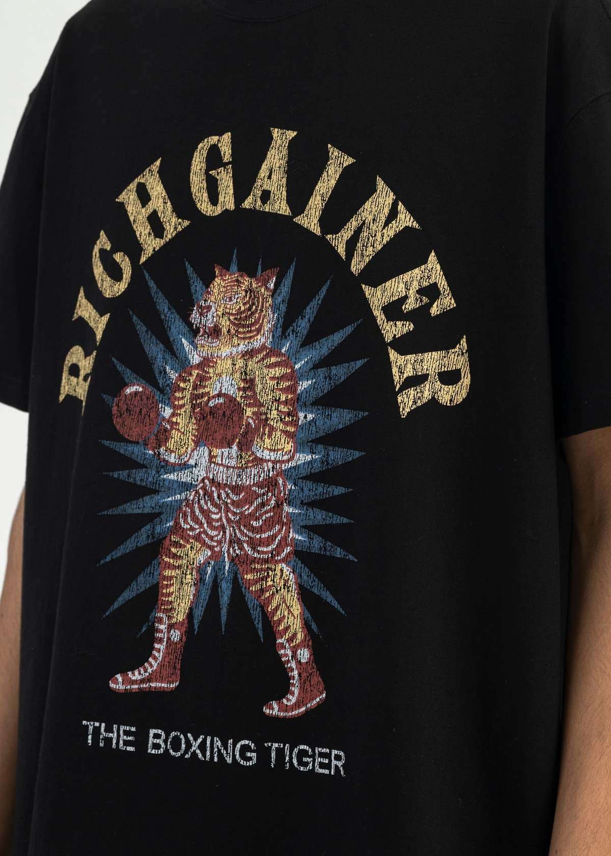 ストリートファッション ボクシングタイガー グラフィックTシャツ