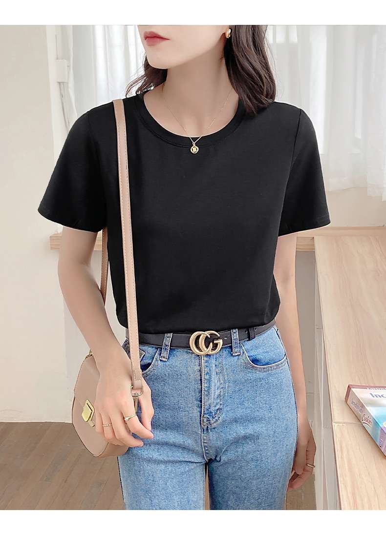 ストリートファッション シンプルベーシックTシャツ