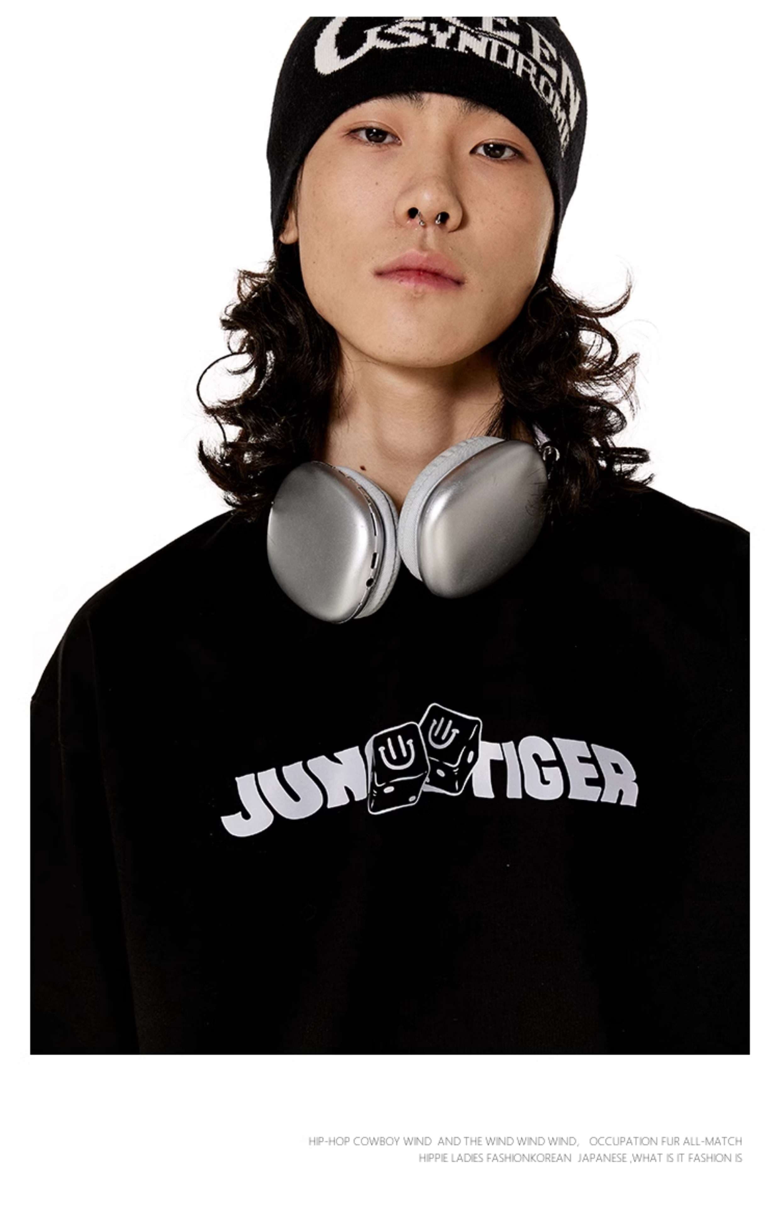 ストリートファッション ジャングルタイガー ロゴ プリント Tシャツ