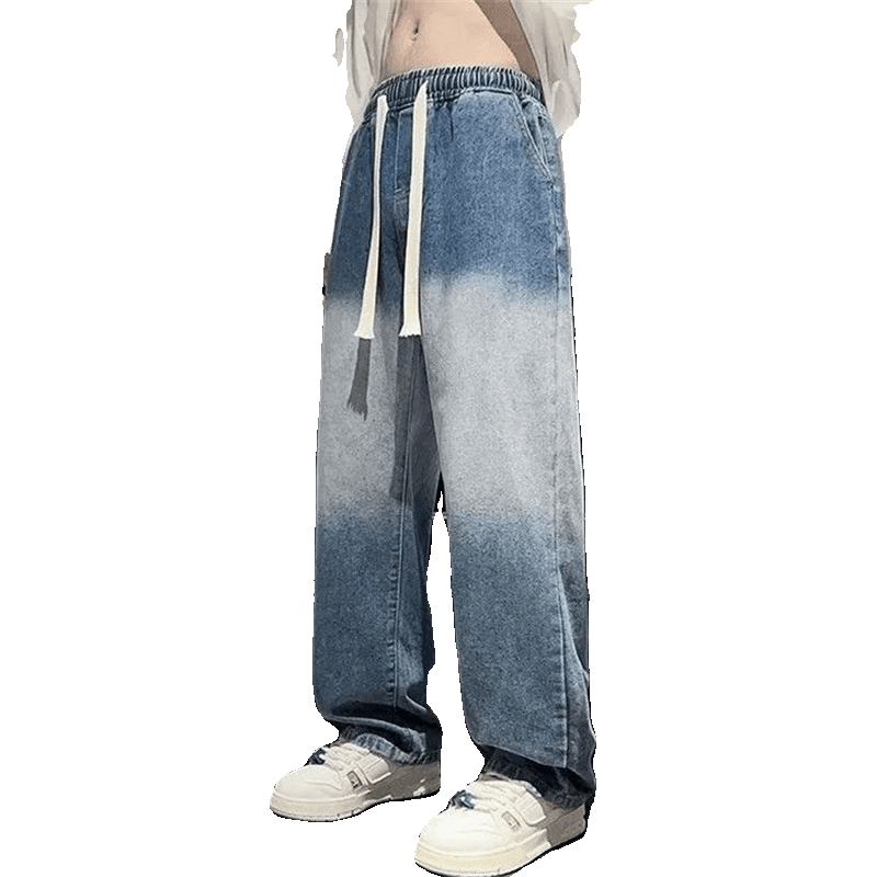 ストリートファッション オーバーサイズ ワイドフレア デニムパンツ