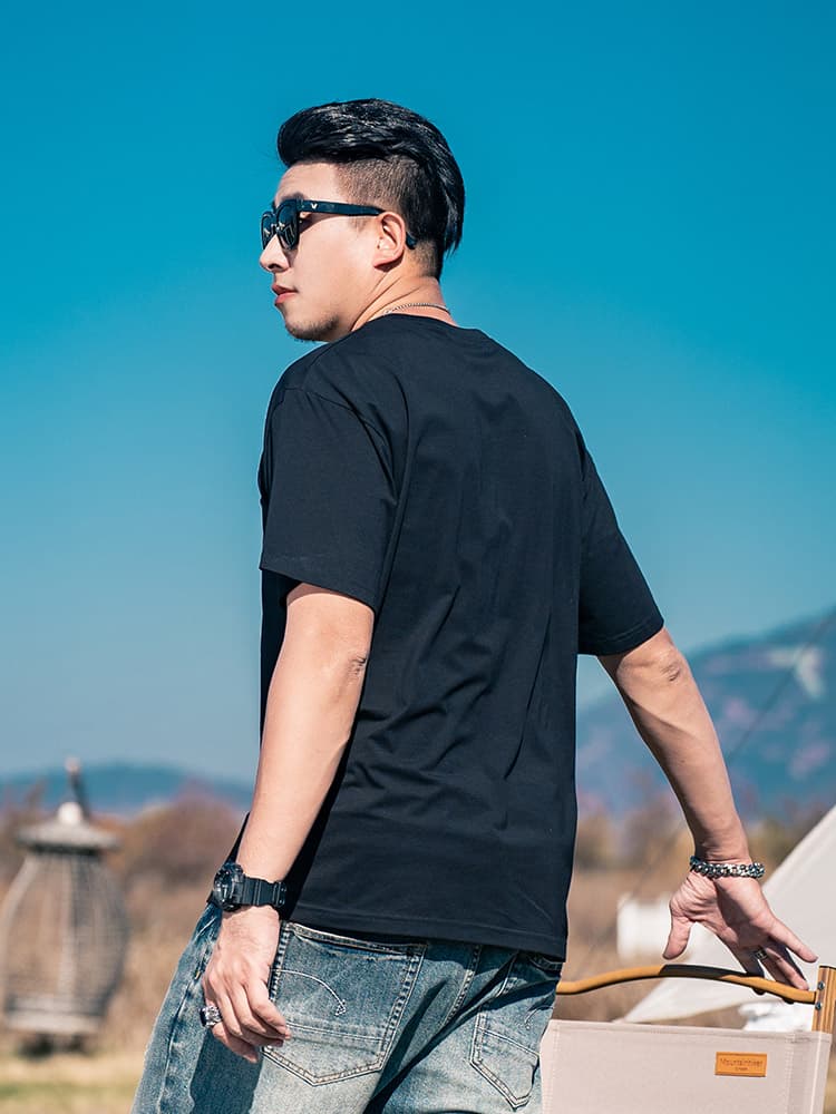 ストリートファッション 革新翼 プレミアム半袖黒 t シャツ