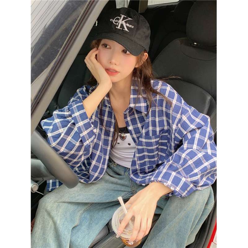 ストリートファッション オーバーサイズチェックシャツ