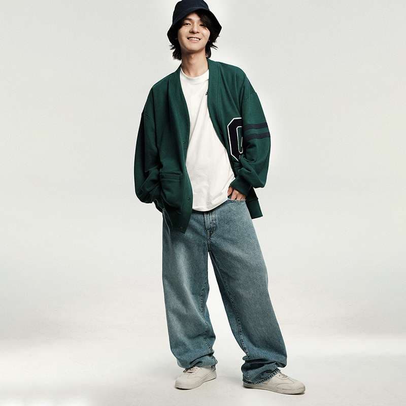 ストリートファッション ストリート系カレッジ風カーディガン