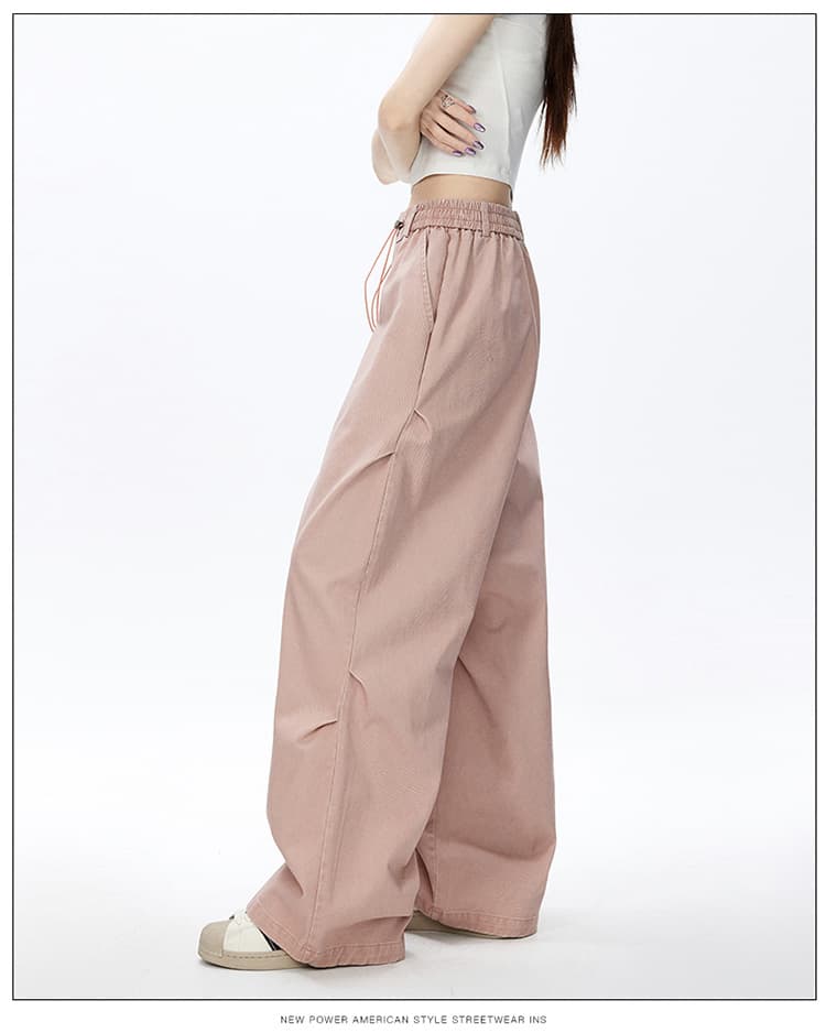 ストリートファッション ワイドシルエットカーゴパンツ