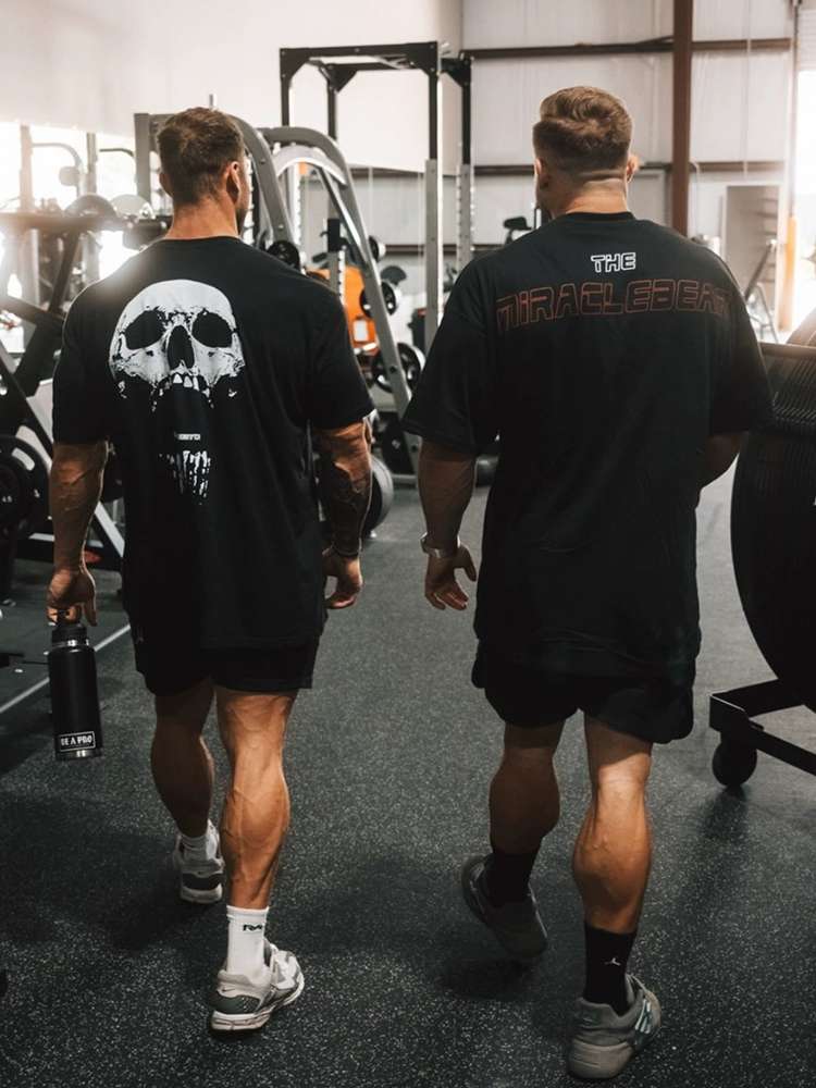 ストリートファッション スカルプリント ストリート系Tシャツ