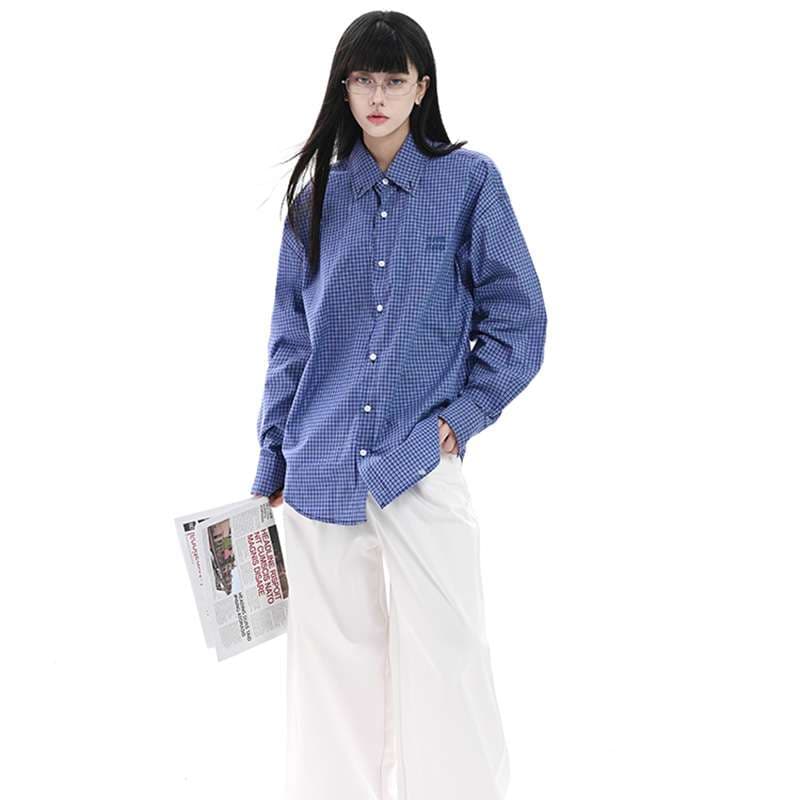 ストリートファッション オーバーサイズチェック柄シャツ