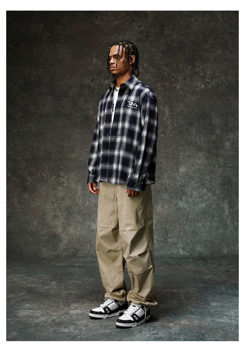 ストリートファッション ストリートワッペンチェックシャツ