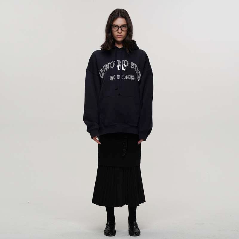 ストリートファッション ビッグシルエットユニバーシティパーカー