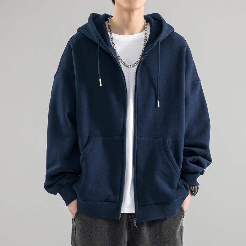 ストリートファッション オーバーサイズジップアップパーカー