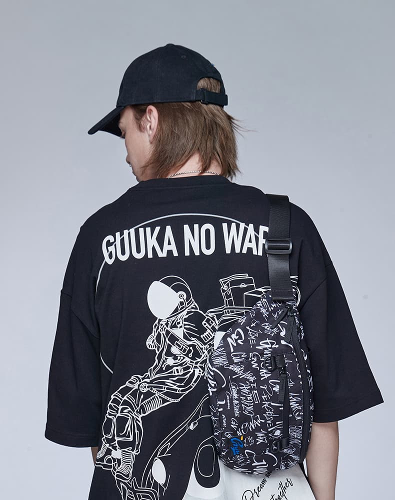 ストリートファッション ストリートアニメイラスト五分袖